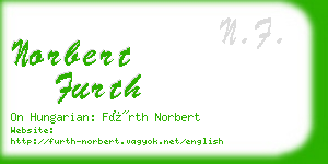 norbert furth business card